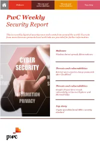 Pwc Weekly Cyber Security
