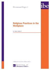Religious Practices in the Workplace