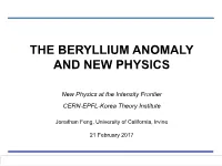 The Beryllium Anomaly and New Physics