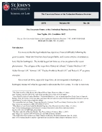 The Uncertain Future of the Unfinished Business Doctrine Dan
