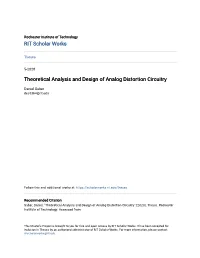 Theoretical Analysis and Design of Analog Distortion Circuitry