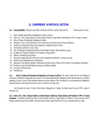 13. Conference & Protocol Section