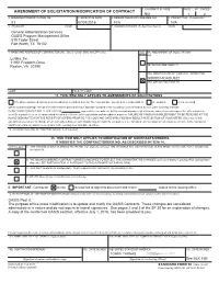 Amendment of Solicitation/Modification of Contract N/A 13 2