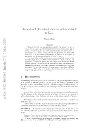 An Abstract Elementary Class Non-Axiomatizable in L∞,Κ