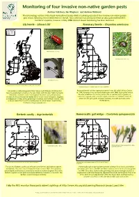Monitoring of Four Invasive Non-Native Garden Pests