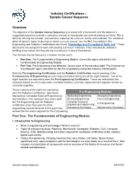 Sample Course Sequence
