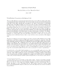 Statement of Charles Fried