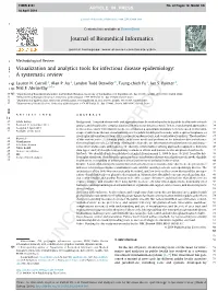 Visualization and Analytics Tools for Infectious Disease Epidemiology: 7 5 a Systematic Review