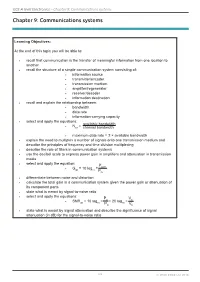Chapter 9: Communications Systems