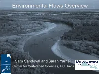 Environmental Flows Overview
