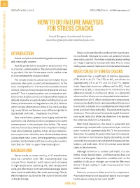 How to Do Failure Analysis for Stress Cracks