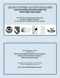 Least Wanted Aquatic Invaders for the Elkhorn Slough and Monterey Bay
