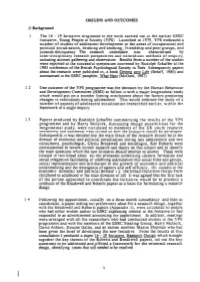 ORIGINS and OUTCOMES .0 Background 1 the 16-19 Imtlatlve