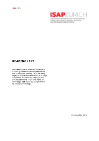 Reading List