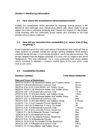 Section 1: Monitoring Information