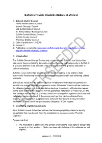 Suffolk's Flexible Eligibility Statement of Intent