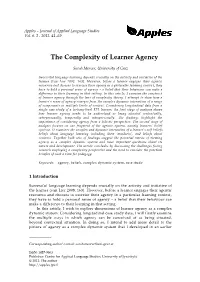 The Complexity of Learner Agency