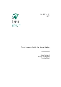 Trade Patterns Inside the Single Market