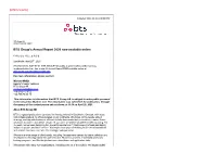 BTS Group's Annual Report 2020 Now Available Online