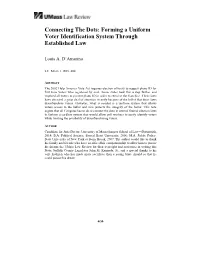 Forming a Uniform Voter Identification System Through Established Law