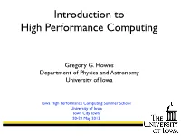 Introduction to High Performance Computing