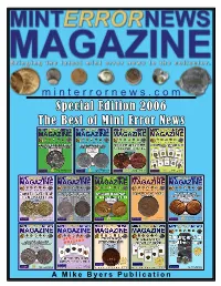 Minterrornews.Com Special Edition 2006 the Best of Mint Error News