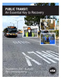PUBLIC TRANSIT: an Essential Key to Recovery