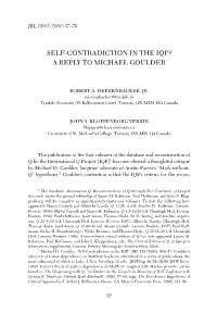 Self-Contradiction in the Iqp? a Reply to Michael Goulder