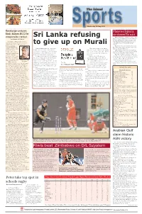 Sri Lanka Refusing to Give up on Murali
