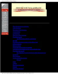 Ancient Jewish History Table of Contents