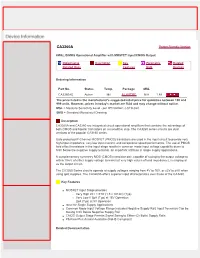 CA3260A Device Information