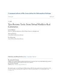 From Virtual Worlds to Real Commerce Sascha Vitzthum Department of Business Administration, Illinois Wesleyan University, Svitzthu@Iwu.Edu