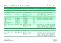Specimen Collection Instructions