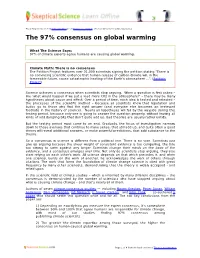 The 97% Consensus on Global Warming