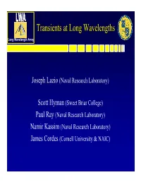 Transients at Long Wavelengths