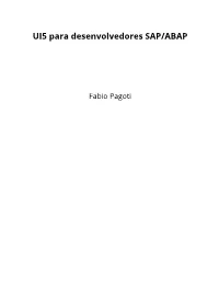 UI5 Para Desenvolvedores SAP/ABAP