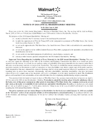 Walnart 2010 Proxy Statement