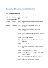 Appendix 6: Scheduled Ancient Monuments for Information Only