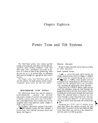 Power Trim and Tilt Systems