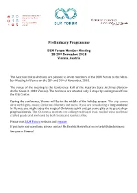 Preliminary Programme