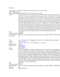 References Title: in Search of El Dorado: John Dalton and the Origins of the Atomic Theory. Authors:Rocke, Alan J. Source