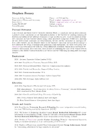 Stephen Feeney: Curriculum Vitae