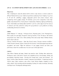 Ait 321 E-Content Development Using Advance Multimedia 3(1+2)