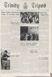 Alton Tobey, Renowned Artist, to Lecture Here