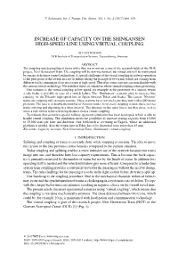 Increase of Capacity on the Shinkansen High-Speed Line Using Virtual Coupling