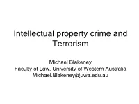 Links to Terrorism and Terrorist Organizations. the Paper Was Updated and Released Again, in Its Present Form, in January 2005