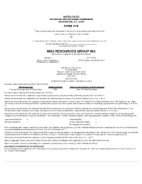 MDU RESOURCES GROUP INC (Exact Name of Registrant As Specified in Its Charter)