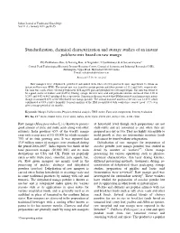 Standardization, Chemical Characterization and Storage Studies of an Instant Pulihora Mix Based on Raw Mango