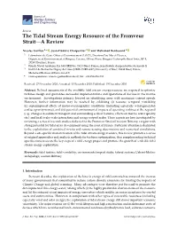 The Tidal Stream Energy Resource of the Fromveur Strait—A Review