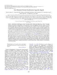 Two Influential Primate Classifications Logically Aligned